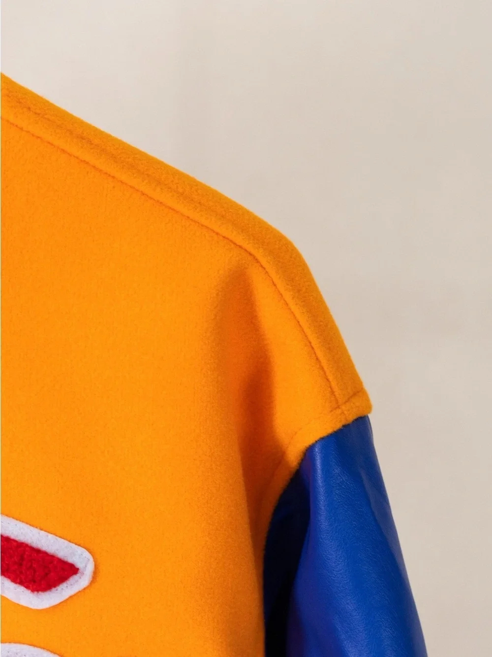 Chrome Hearts Orange and Blue Varsity Jacket